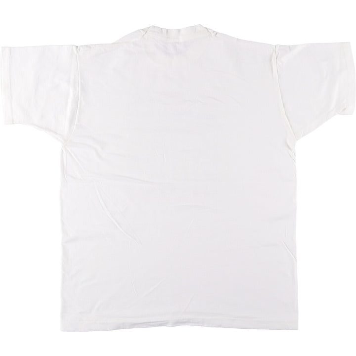 90'S Fruit of the Loom printed T-shirt, made in the USA, men's XL size, vintage cotton white type Vintage Second Hand