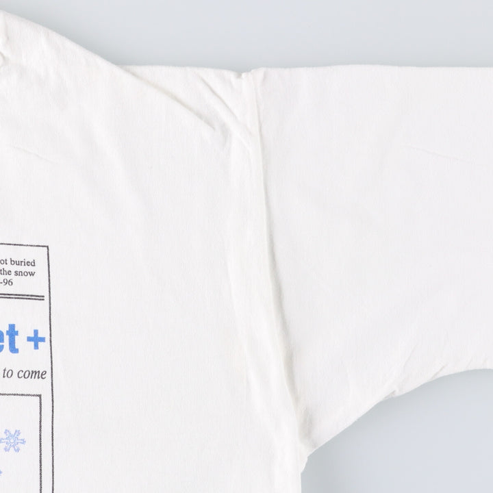 90'S Fruit of the Loom printed T-shirt, made in the USA, men's XL size, vintage cotton white type Vintage Second Hand