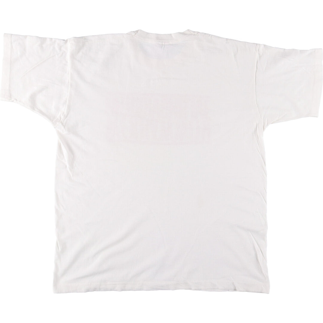 90'S Fruit of the Loom Message Print T-Shirt Made in USA Men's XL Vintage cotton white type Vintage Second Hand