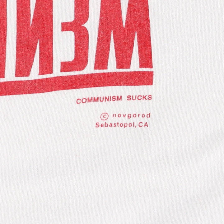 90'S Fruit of the Loom Message Print T-Shirt Made in USA Men's XL Vintage cotton white type Vintage Second Hand