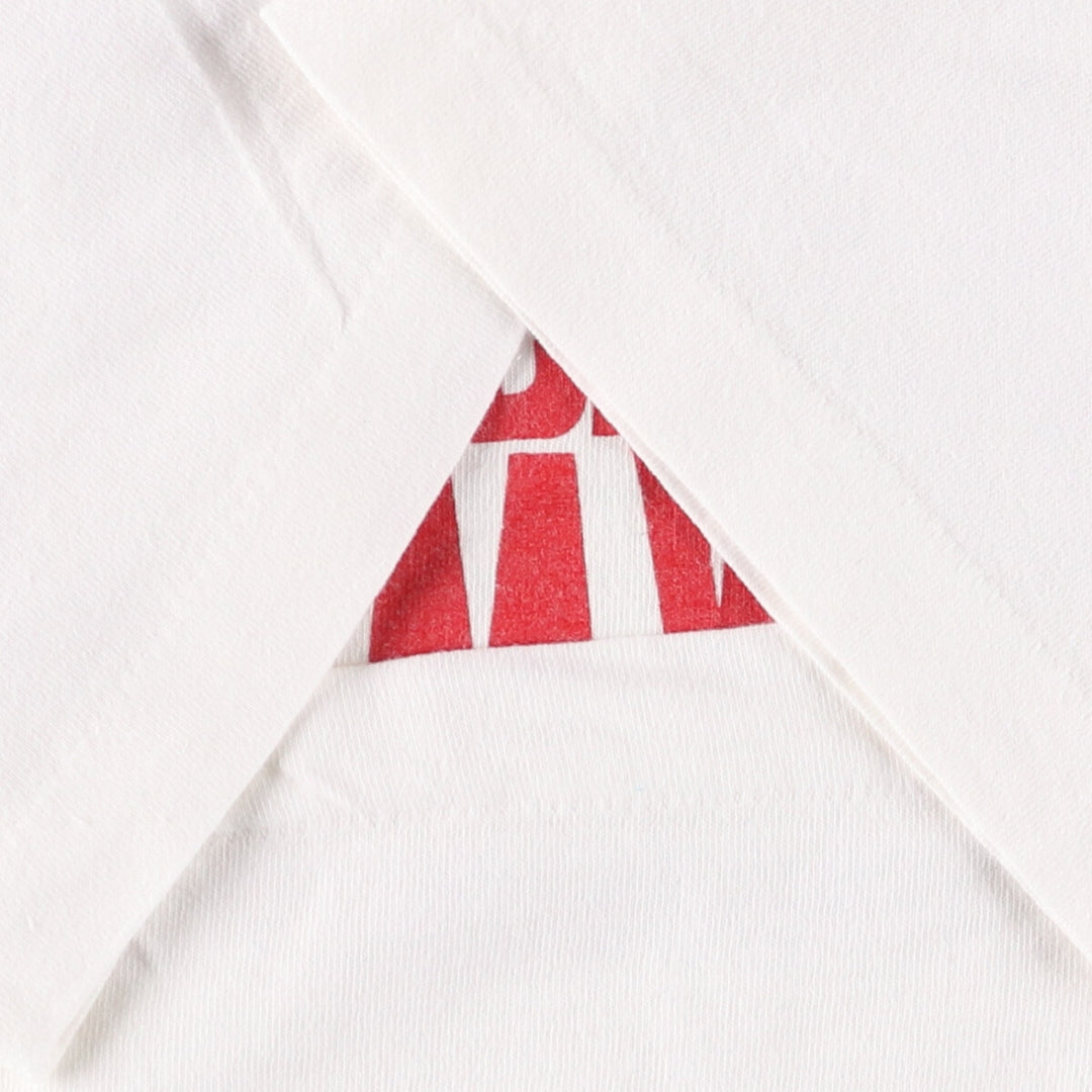 90'S Fruit of the Loom Message Print T-Shirt Made in USA Men's XL Vintage cotton white type Vintage Second Hand