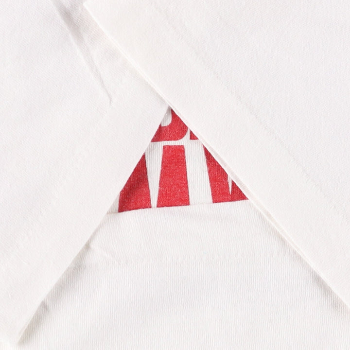 90'S Fruit of the Loom Message Print T-Shirt Made in USA Men's XL Vintage cotton white type Vintage Second Hand