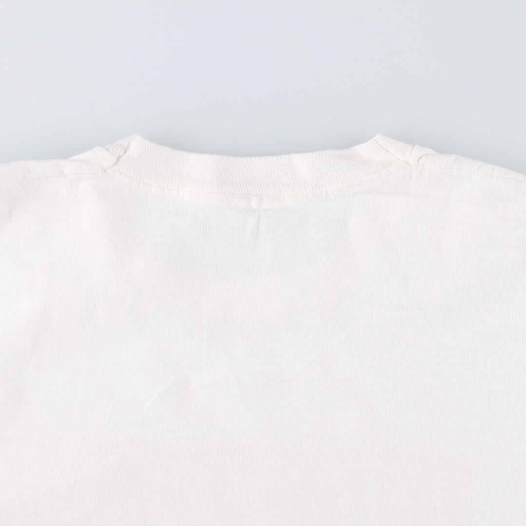 90'S Fruit of the Loom Message Print T-Shirt Made in USA Men's XL Vintage cotton white type Vintage Second Hand