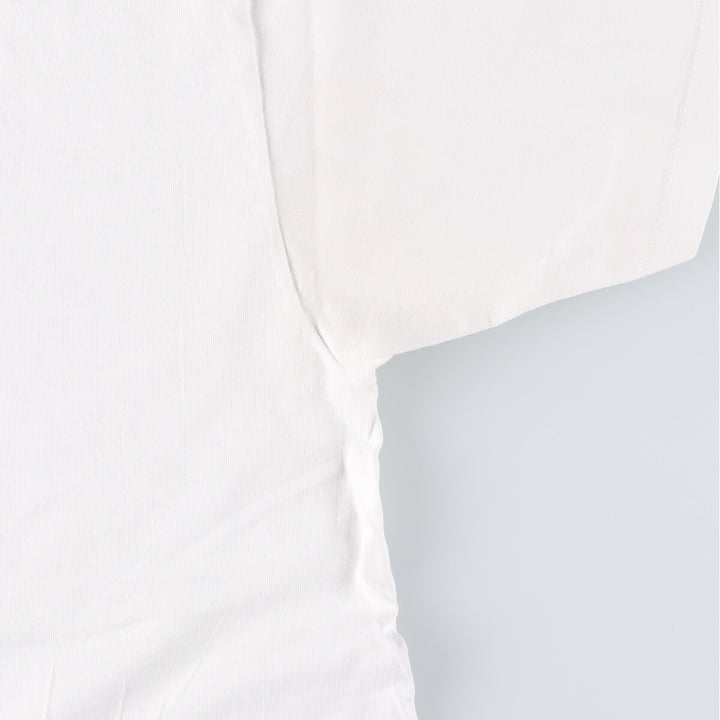 90'S Anvil Printed T-shirt, Made in USA, Men's L size, Vintage cotton white type Vintage Second Hand