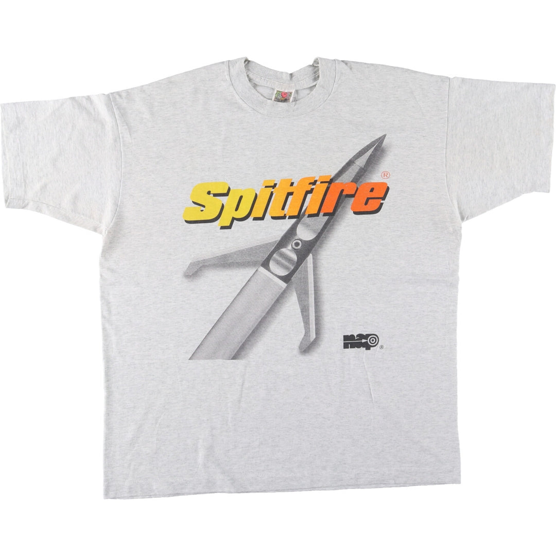 90'S Fruit of the Loom Nap Spitfire Advertising T-Shirt Made in USA Men's XL Vintage cotton gray type Vintage Second Hand
