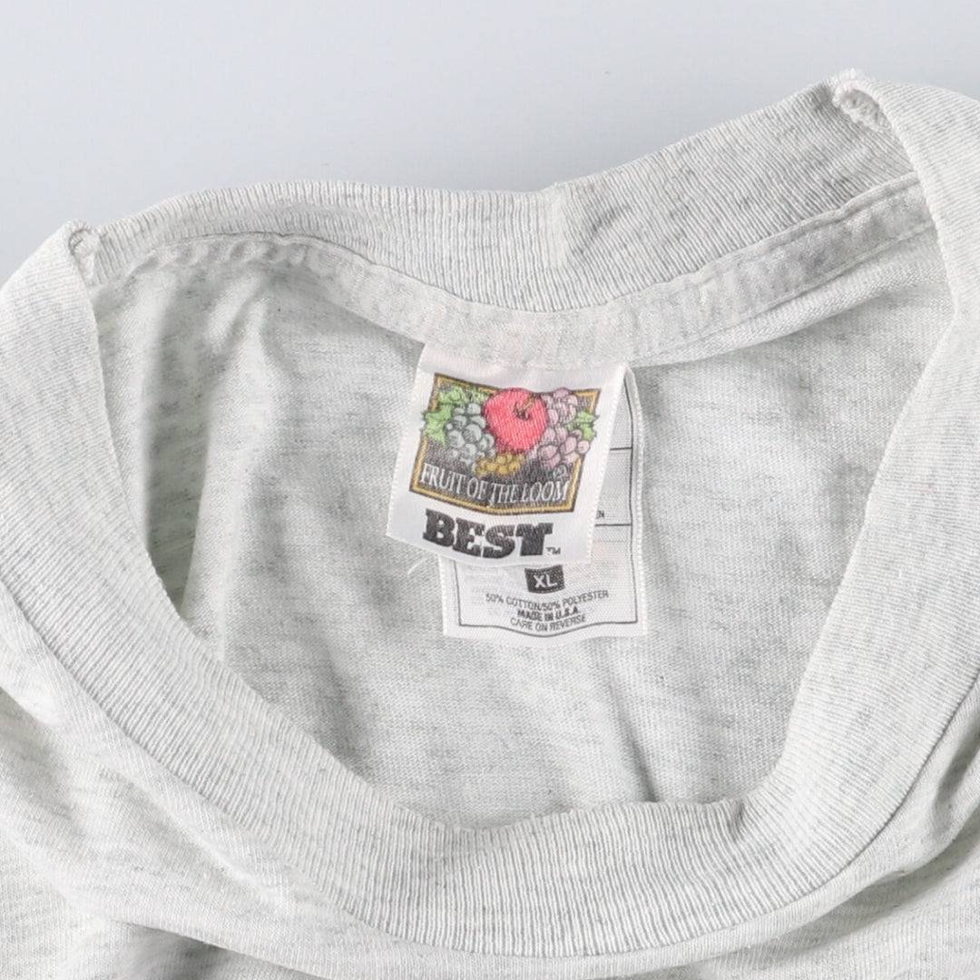 90'S Fruit of the Loom Nap Spitfire Advertising T-Shirt Made in USA Men's XL Vintage cotton gray type Vintage Second Hand