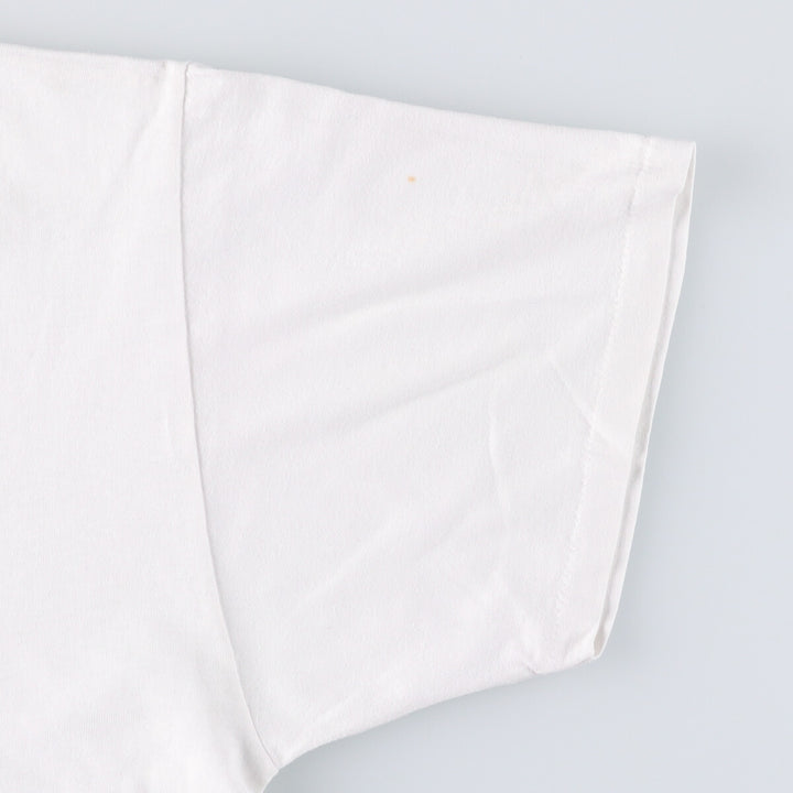 90'S Hanes HEAVYWEIGHT 50 cotton white type Vintage Second Hand
