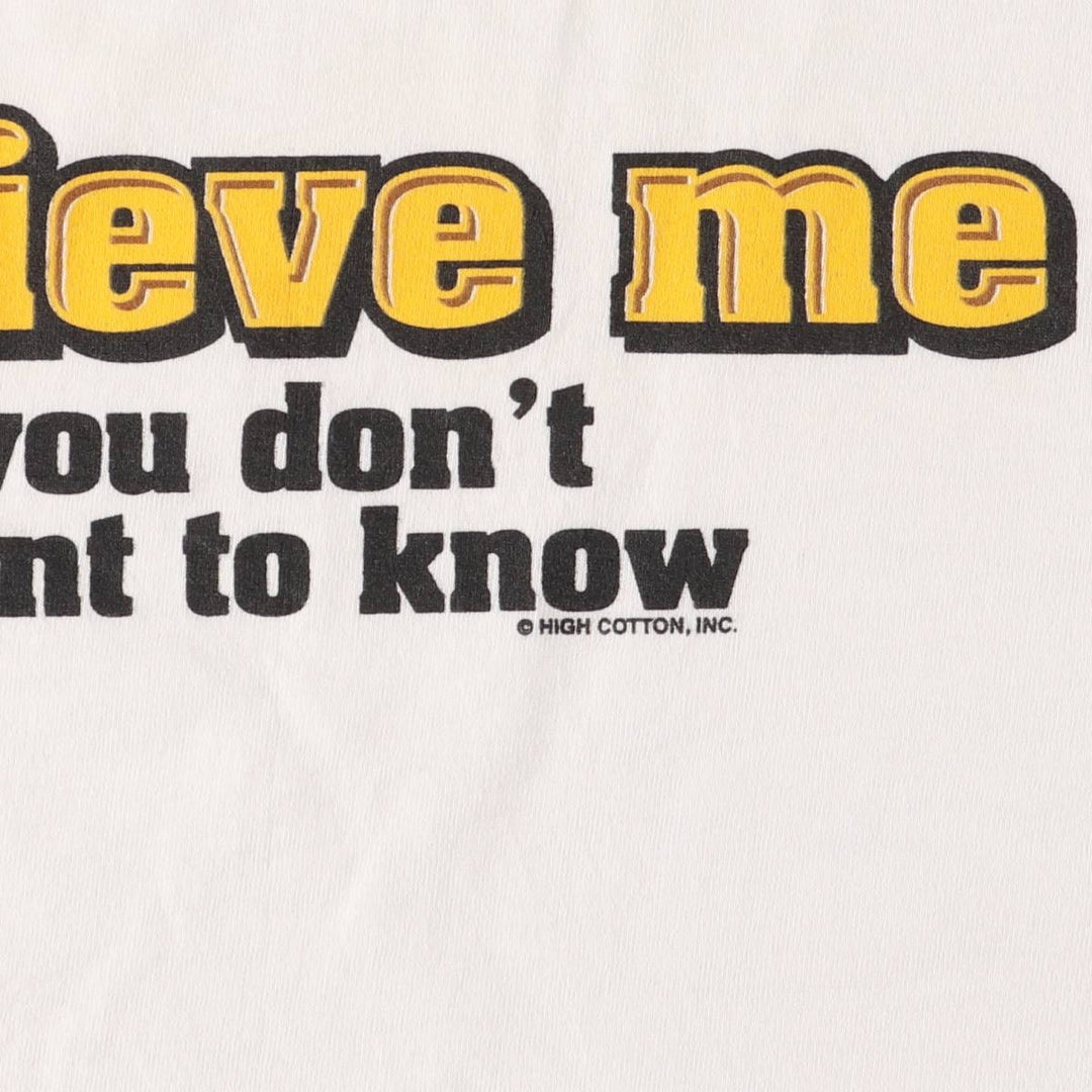 90'S All Sport Vintage Message Print T-Shirt, Made in USA, Men's Size L cotton white type Vintage Second Hand