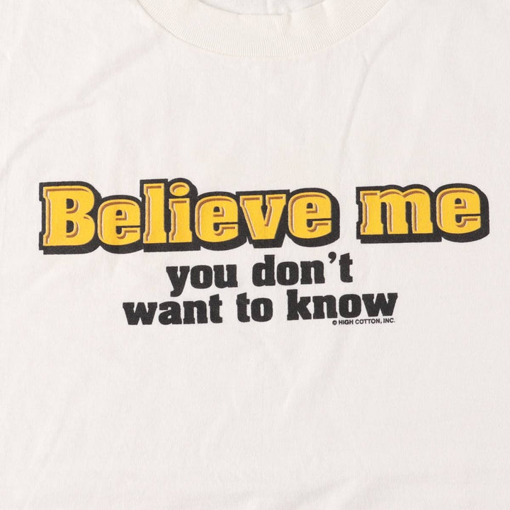 90'S All Sport Vintage Message Print T-Shirt, Made in USA, Men's Size L cotton white type Vintage Second Hand