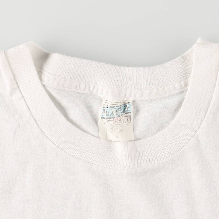 90'S Statue of Liberty NEW YORK LIBERTY ISLAND Printed T-shirt Made in USA Men's XL Vintage cotton white type Vintage Second Hand