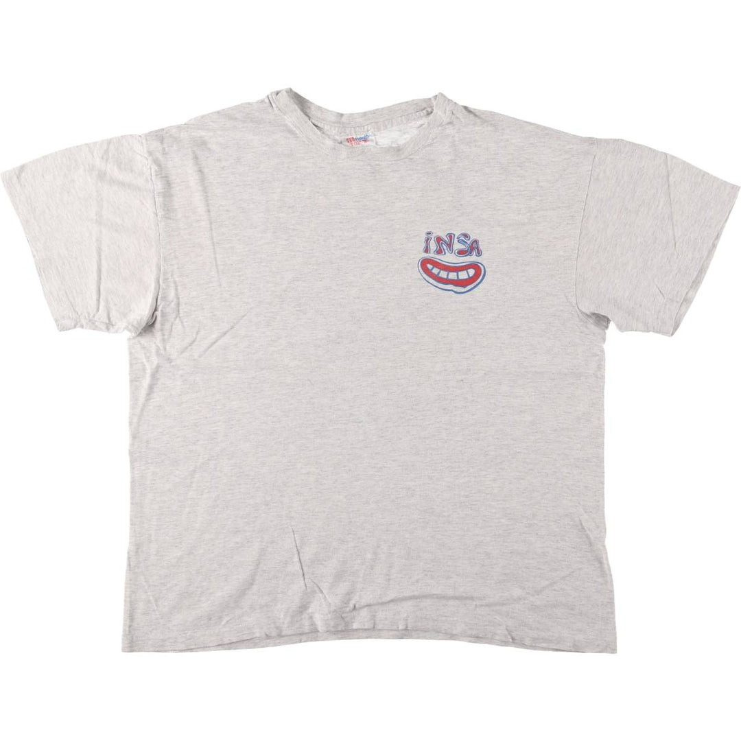 Hanes TOP Art T-shirt, Men's XL, Vintage cotton gray type Vintage Second Hand
