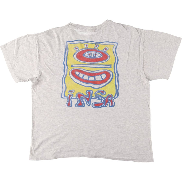 Hanes TOP Art T-shirt, Men's XL, Vintage cotton gray type Vintage Second Hand