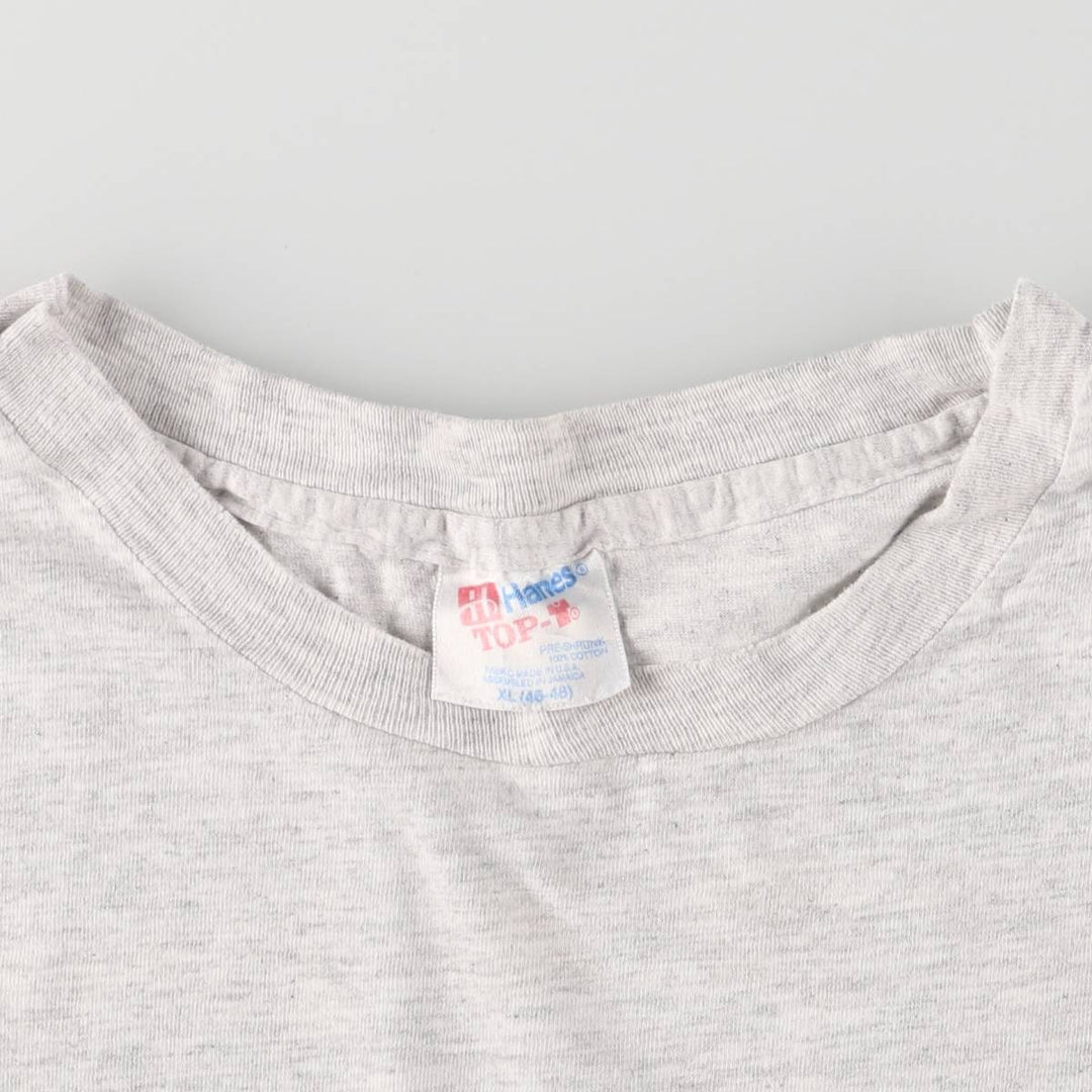 Hanes TOP Art T-shirt, Men's XL, Vintage cotton gray type Vintage Second Hand