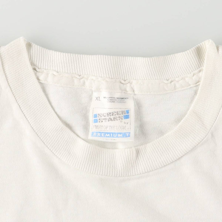 90'S Fruit of the Loom Screen Stars Premium T Printed T-shirt Men's XL Vintage cotton white type Vintage Second Hand