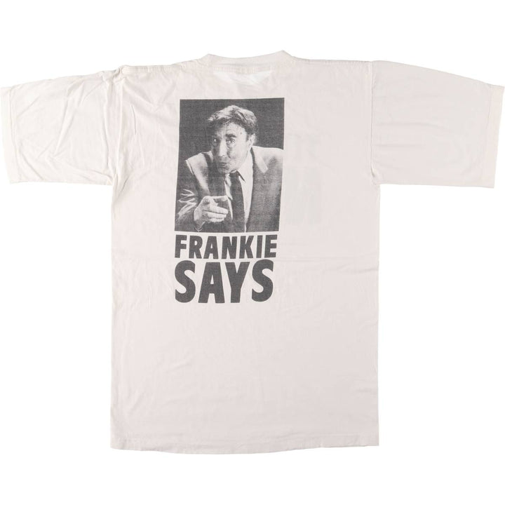 FRANKIE HOWERD Photo T-shirt, Men's L size, Vintage unclear white type Vintage Second Hand