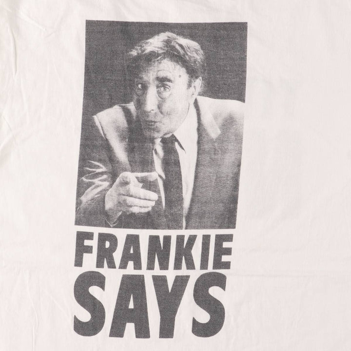FRANKIE HOWERD Photo T-shirt, Men's L size, Vintage unclear white type Vintage Second Hand