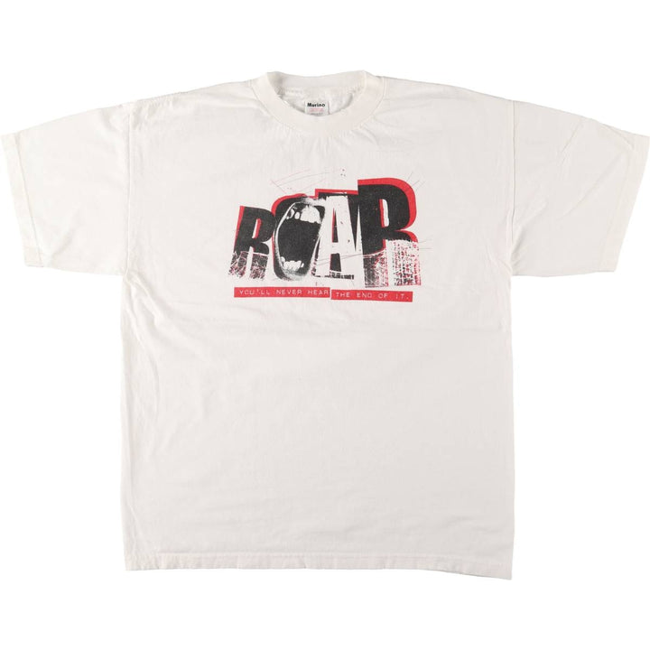 90'S MURINA message print T-shirt, made in USA, men's XL size, vintage cotton white type Vintage Second Hand