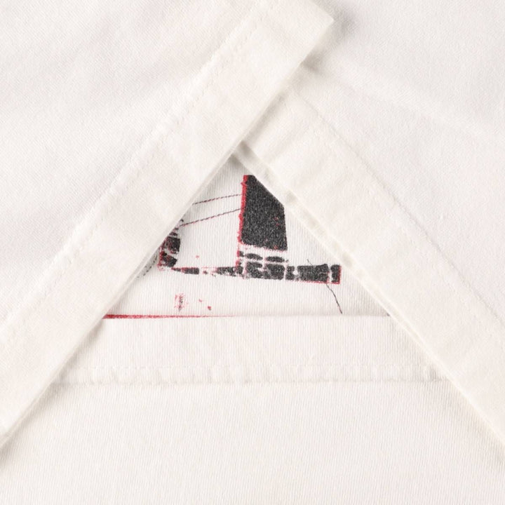 90'S MURINA message print T-shirt, made in USA, men's XL size, vintage cotton white type Vintage Second Hand
