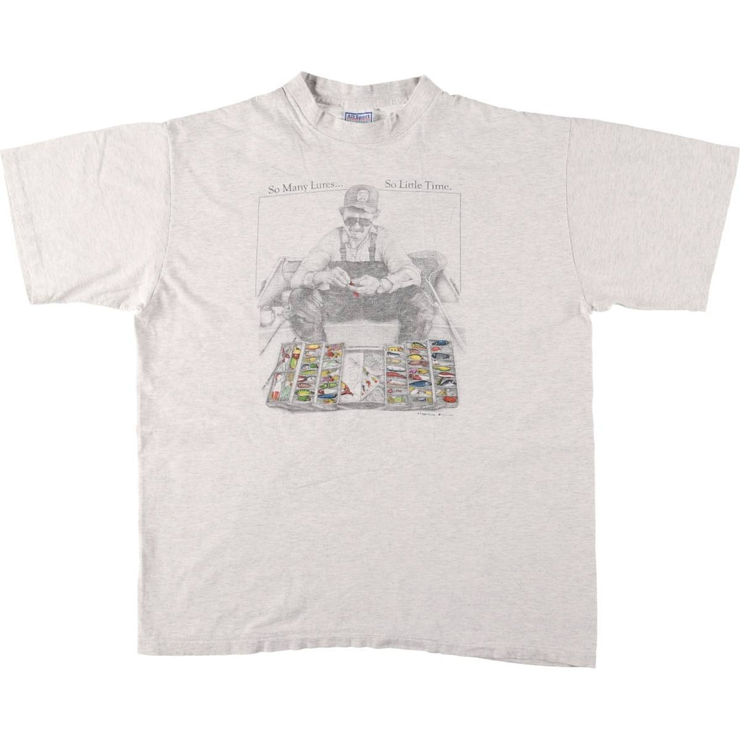 90'S All Sports ALL SPORT PEGGY MURRAY Peggy Murray Art T-shirt Made in USA XXL Men's XXL equivalent Vintage cotton gray type Vintage Second Hand