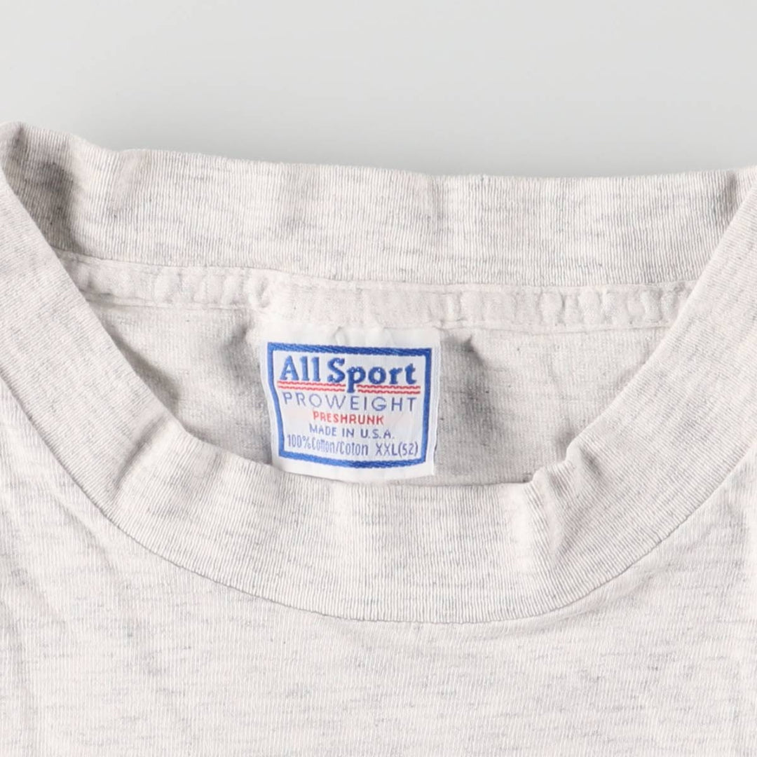 90'S All Sports ALL SPORT PEGGY MURRAY Peggy Murray Art T-shirt Made in USA XXL Men's XXL equivalent Vintage cotton gray type Vintage Second Hand