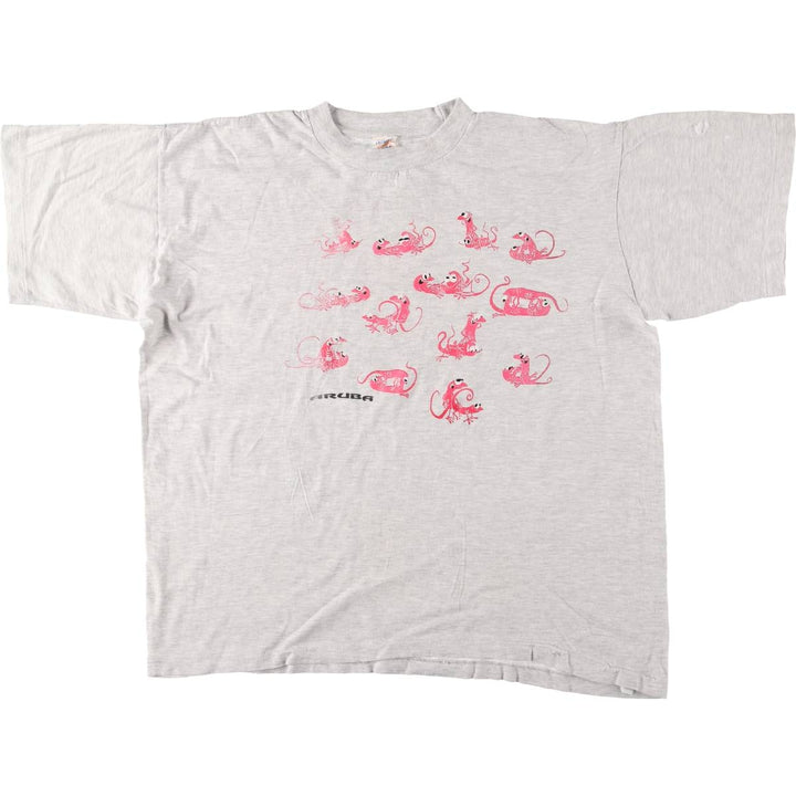 90'S AMERICAN'S BEST 48-hand erotic print T-shirt, men's XXL size, vintage cotton gray type Vintage Second Hand