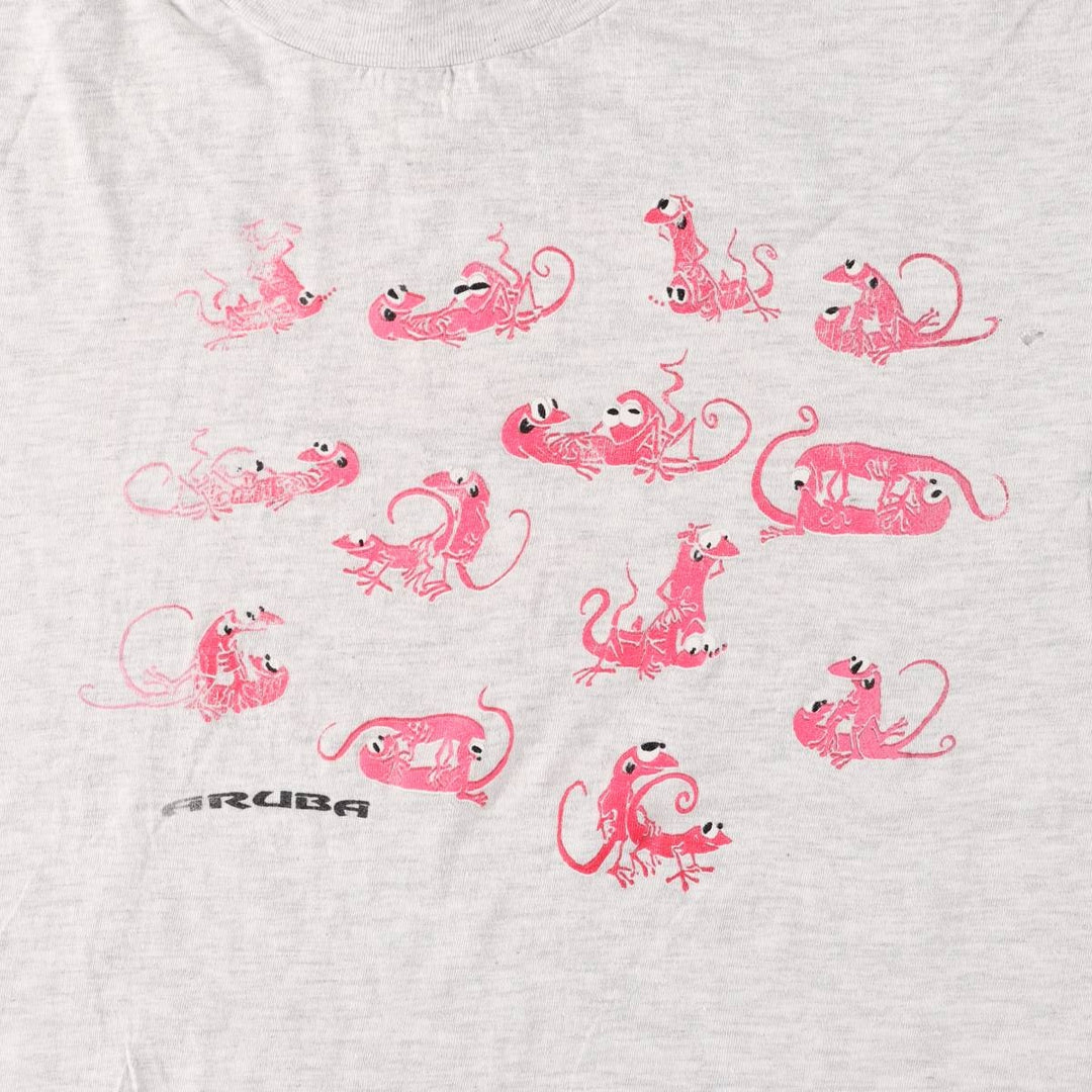 90'S AMERICAN'S BEST 48-hand erotic print T-shirt, men's XXL size, vintage cotton gray type Vintage Second Hand