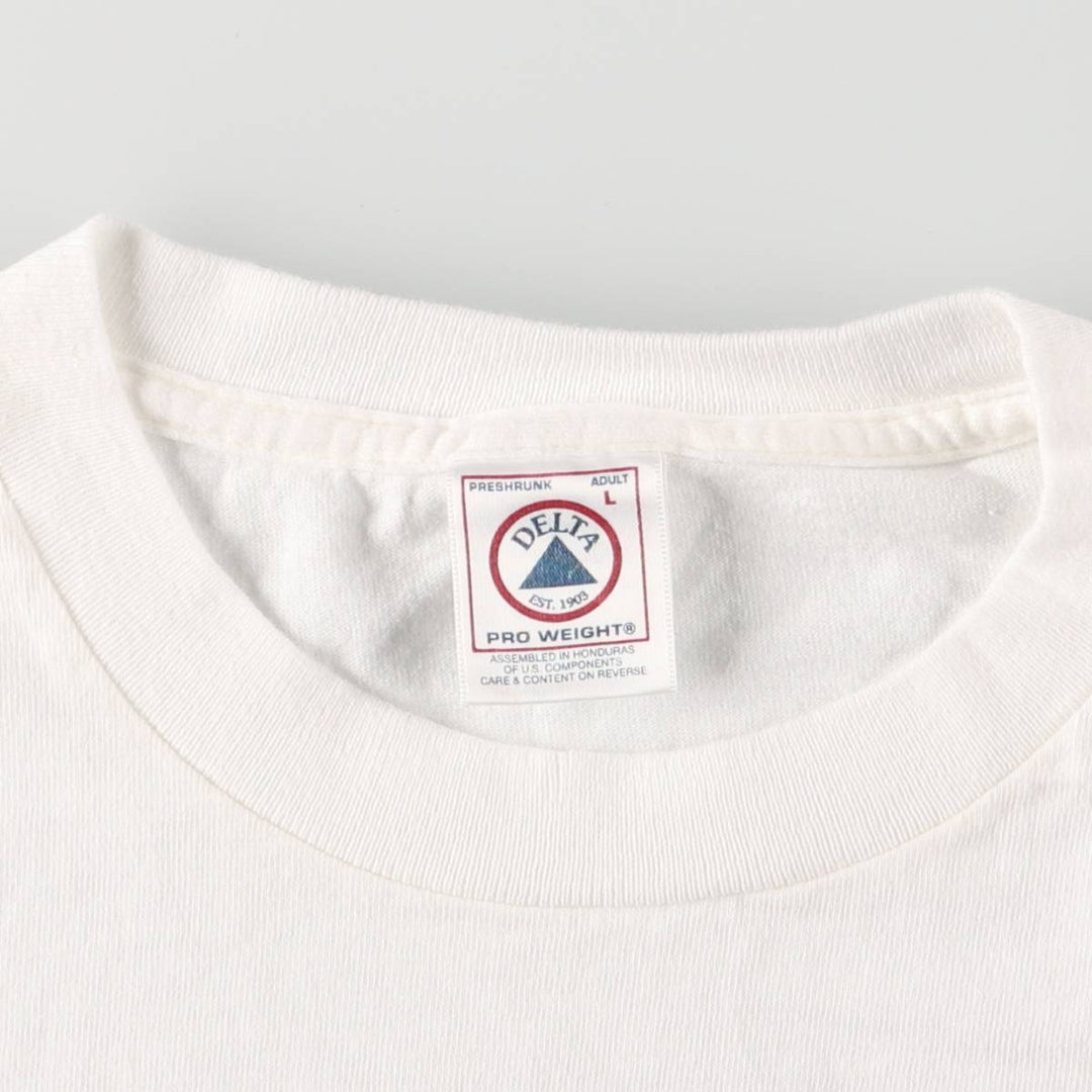 00'S Delta DELTA JESUS CHRIST Jesus Christ Print T-shirt Men's L size cotton white type Vintage Second Hand