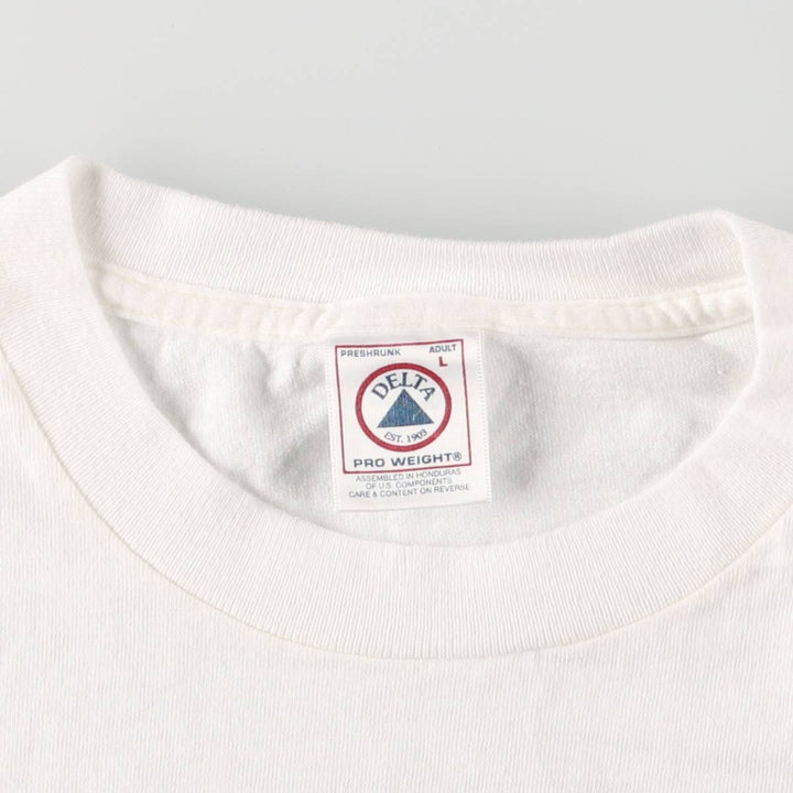00'S Delta DELTA JESUS CHRIST Jesus Christ Print T-shirt Men's L size cotton white type Vintage Second Hand