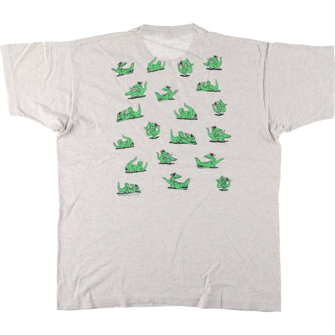 90'S Fruit of the Loom FRUIT OF THE LOOM Erotic T-shirt 48 Techniques Printed T-shirt Made in USA Men's XL Vintage cotton gray type Vintage Second Hand