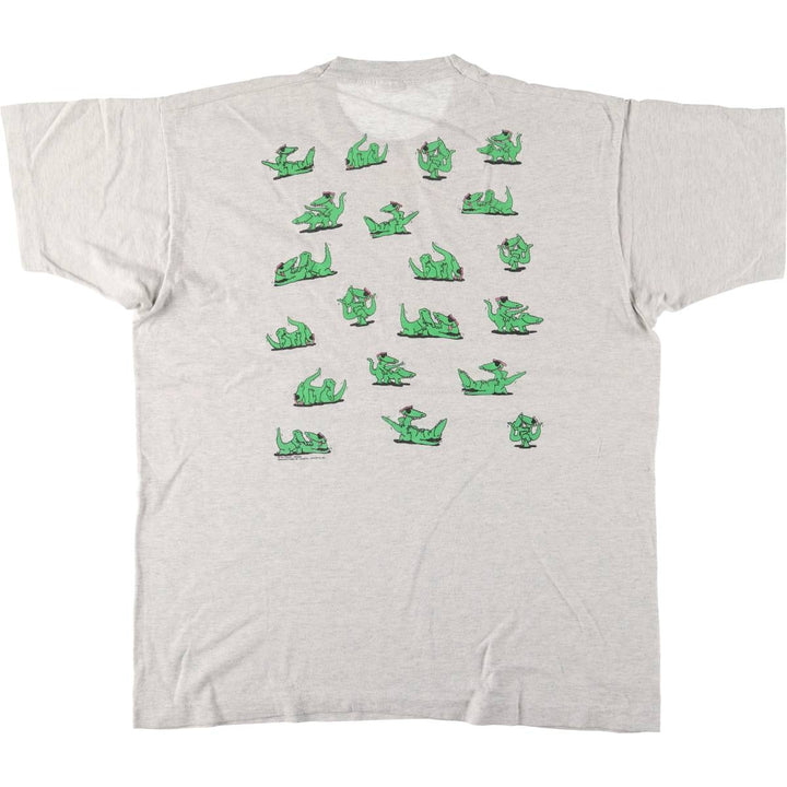 90'S Fruit of the Loom FRUIT OF THE LOOM Erotic T-shirt 48 Techniques Printed T-shirt Made in USA Men's XL Vintage cotton gray type Vintage Second Hand