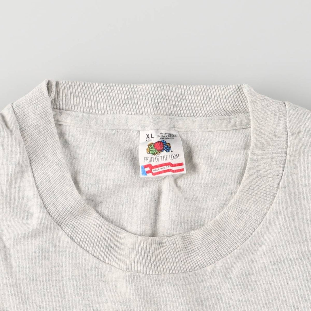 90'S Fruit of the Loom FRUIT OF THE LOOM Erotic T-shirt 48 Techniques Printed T-shirt Made in USA Men's XL Vintage cotton gray type Vintage Second Hand