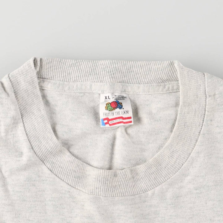 90'S Fruit of the Loom FRUIT OF THE LOOM Erotic T-shirt 48 Techniques Printed T-shirt Made in USA Men's XL Vintage cotton gray type Vintage Second Hand