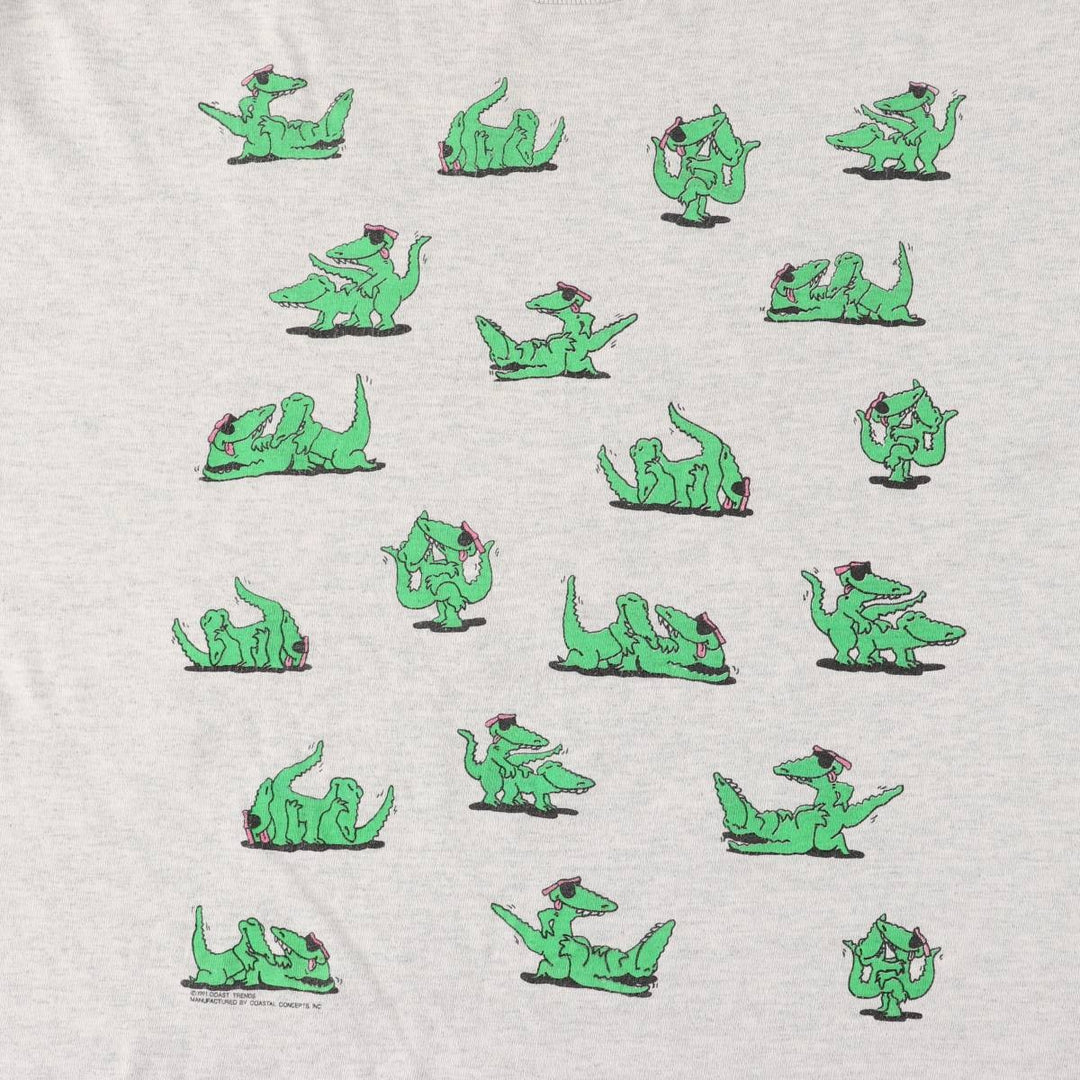 90'S Fruit of the Loom FRUIT OF THE LOOM Erotic T-shirt 48 Techniques Printed T-shirt Made in USA Men's XL Vintage cotton gray type Vintage Second Hand