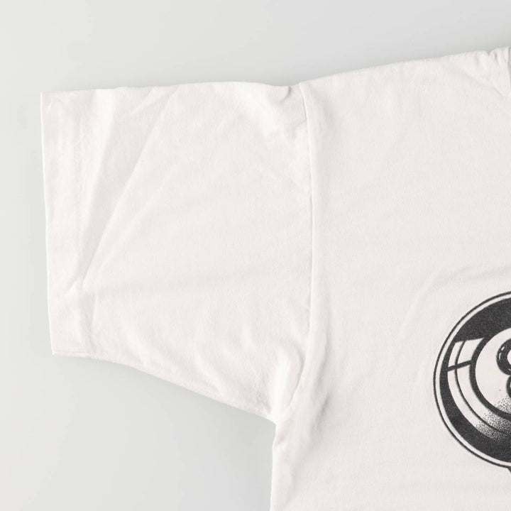 90'S Fruit of the Loom 8 Ball Pool Gangster Printed T-Shirt, Men's, Size L, Vintage cotton white type Vintage Second Hand