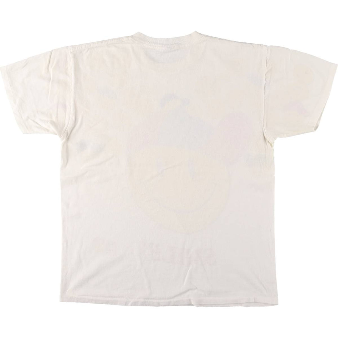 Vintage 90'S Delta Smile Smiley Face Large Print T-Shirt Made in USA Men's L cotton white type Vintage Second Hand