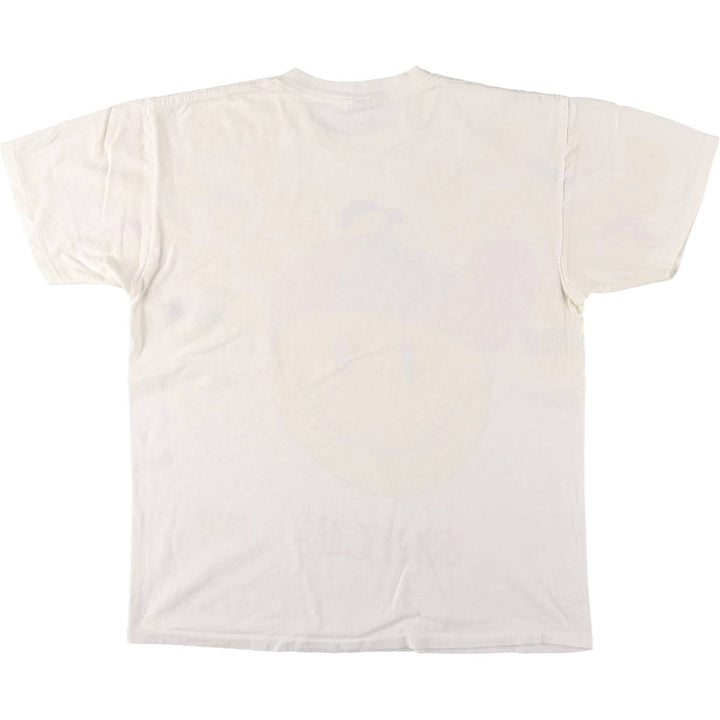 Vintage 90'S Delta Smile Smiley Face Large Print T-Shirt Made in USA Men's L cotton white type Vintage Second Hand