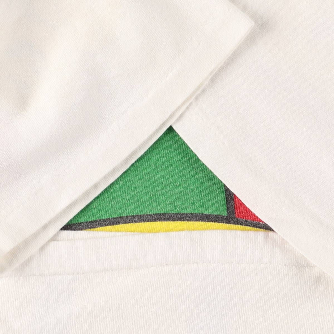 Vintage 90'S Delta Smile Smiley Face Large Print T-Shirt Made in USA Men's L cotton white type Vintage Second Hand