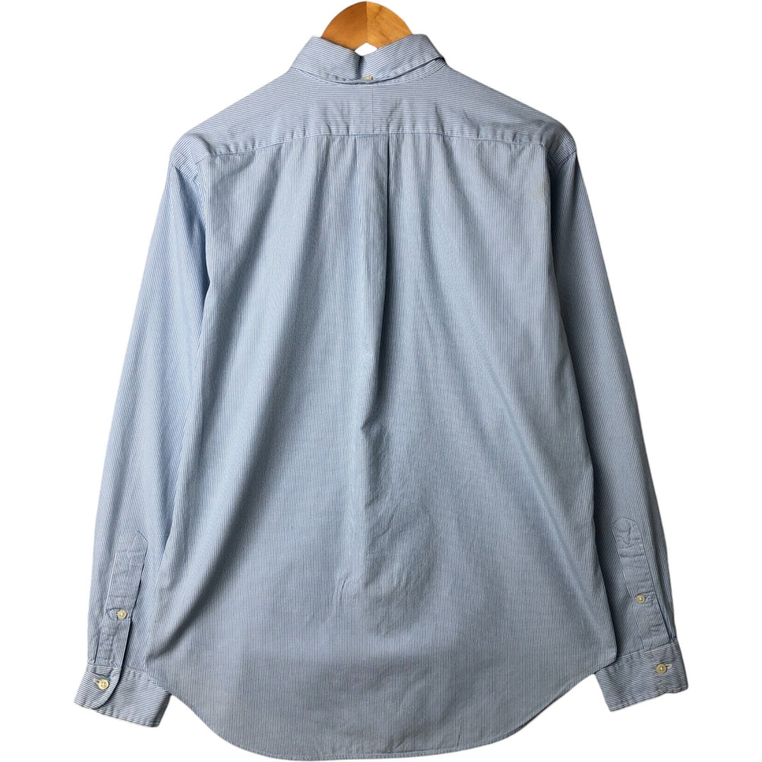 Ralph Lauren Classic Fit Long Sleeve Button Down Striped Shirt Men's M cotton Blue type light blue Vintage Second Hand