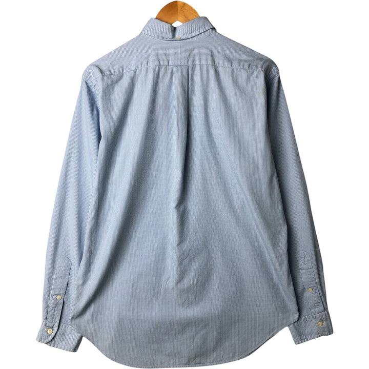 Ralph Lauren Classic Fit Long Sleeve Button Down Striped Shirt Men's M cotton Blue type light blue Vintage Second Hand