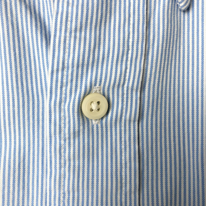 Ralph Lauren Classic Fit Long Sleeve Button Down Striped Shirt Men's M cotton Blue type light blue Vintage Second Hand