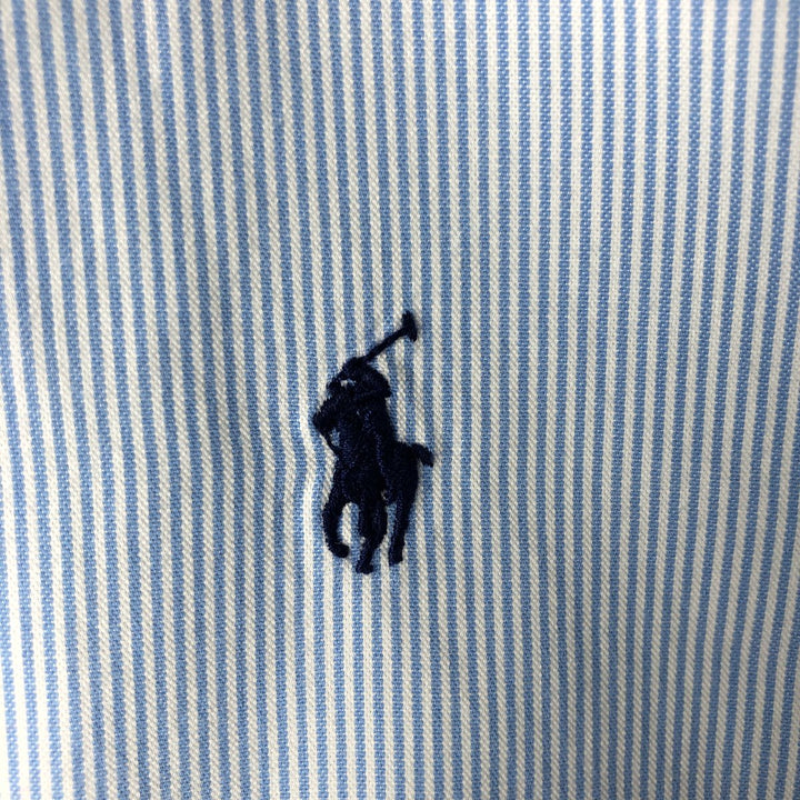 Ralph Lauren Classic Fit Long Sleeve Button Down Striped Shirt Men's M cotton Blue type light blue Vintage Second Hand