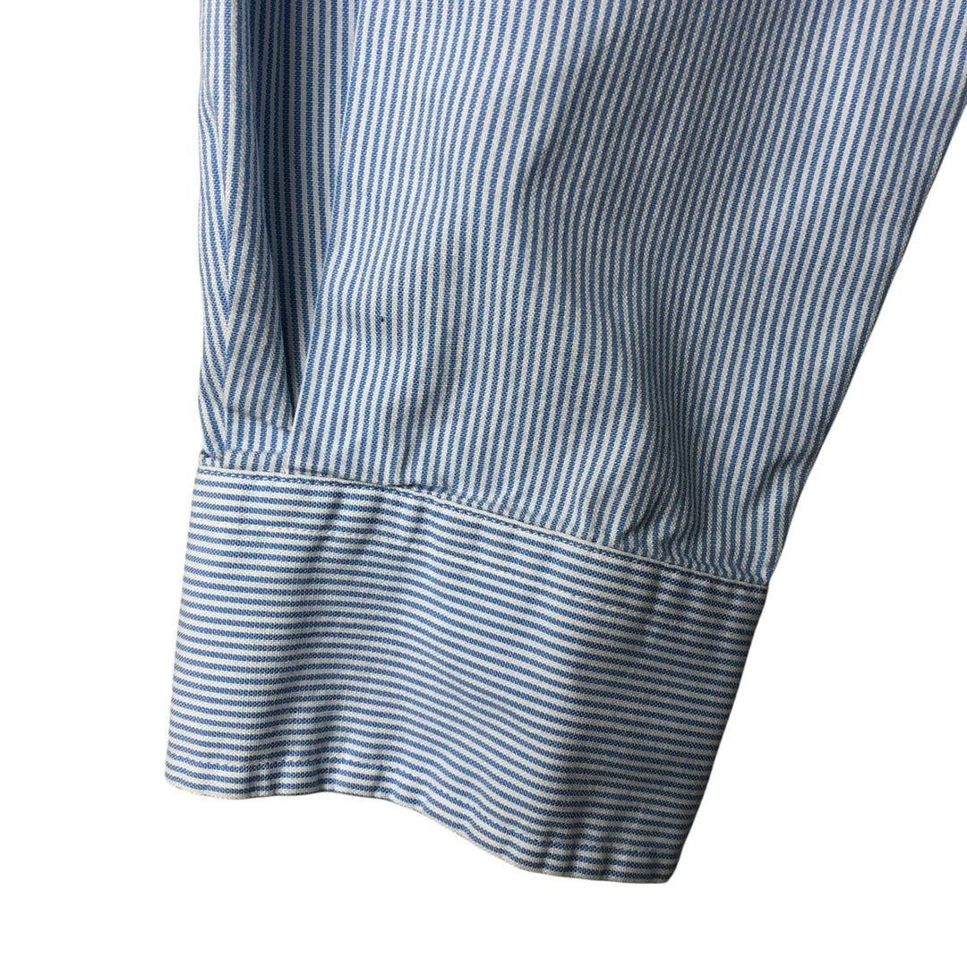 Ralph Lauren Classic Fit Long Sleeve Button Down Striped Shirt Men's M cotton Blue type light blue Vintage Second Hand
