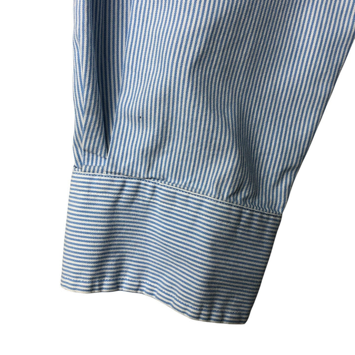 Ralph Lauren Classic Fit Long Sleeve Button Down Striped Shirt Men's M cotton Blue type light blue Vintage Second Hand