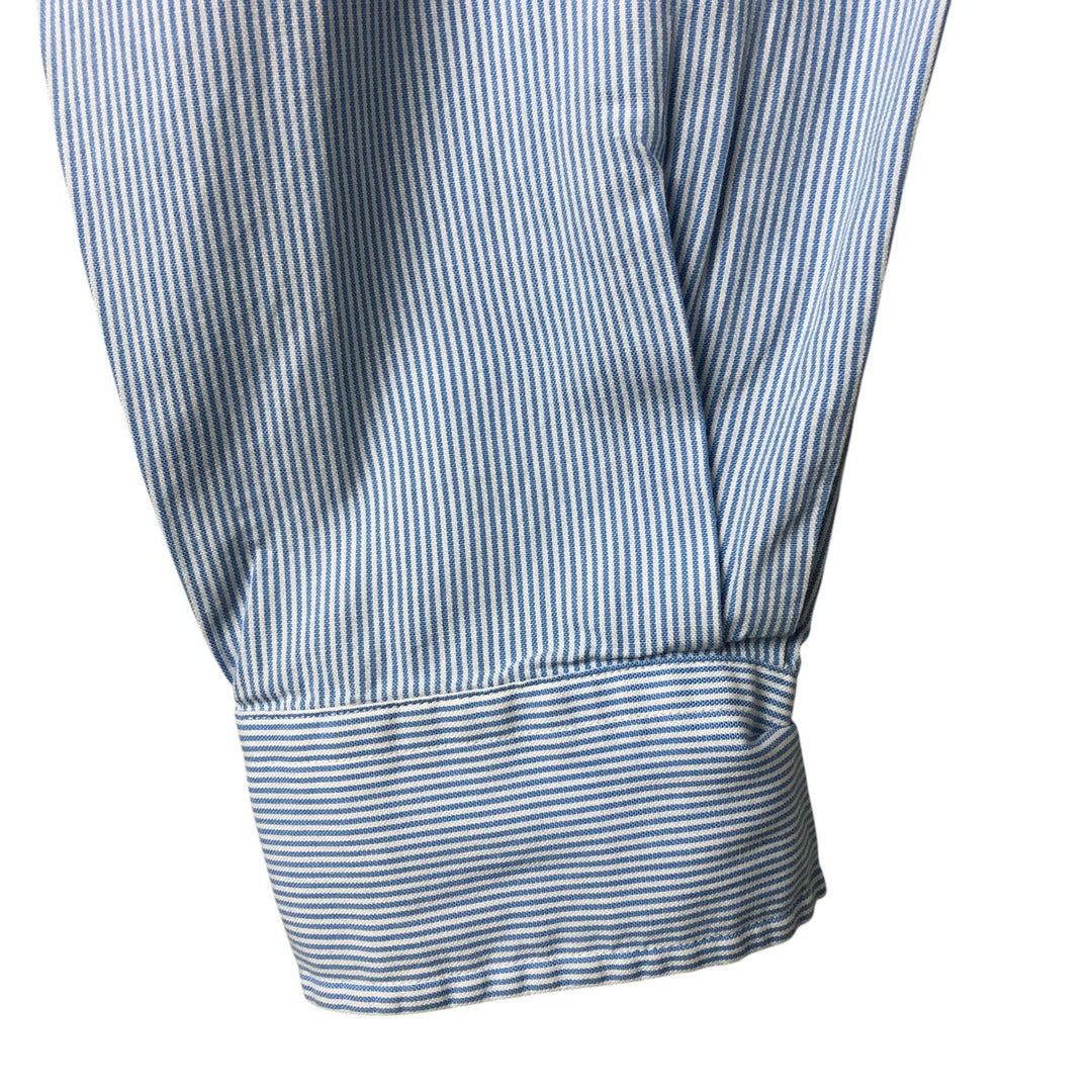 Ralph Lauren Classic Fit Long Sleeve Button Down Striped Shirt Men's M cotton Blue type light blue Vintage Second Hand