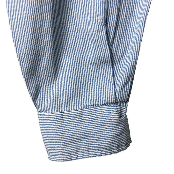 Ralph Lauren Classic Fit Long Sleeve Button Down Striped Shirt Men's M cotton Blue type light blue Vintage Second Hand