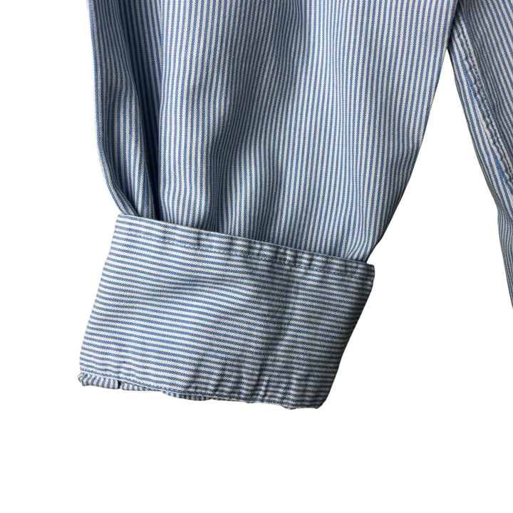Ralph Lauren Classic Fit Long Sleeve Button Down Striped Shirt Men's M cotton Blue type light blue Vintage Second Hand