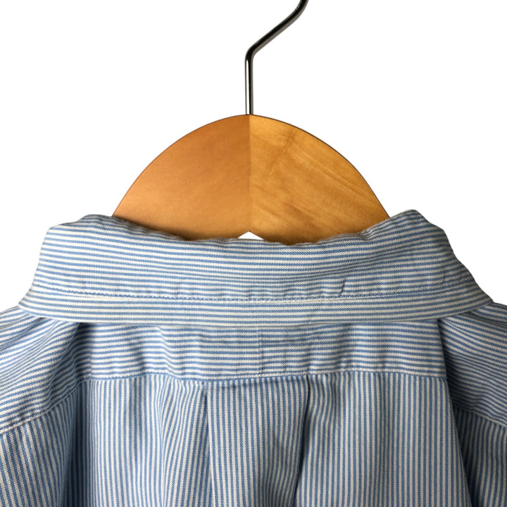 Ralph Lauren Classic Fit Long Sleeve Button Down Striped Shirt Men's M cotton Blue type light blue Vintage Second Hand