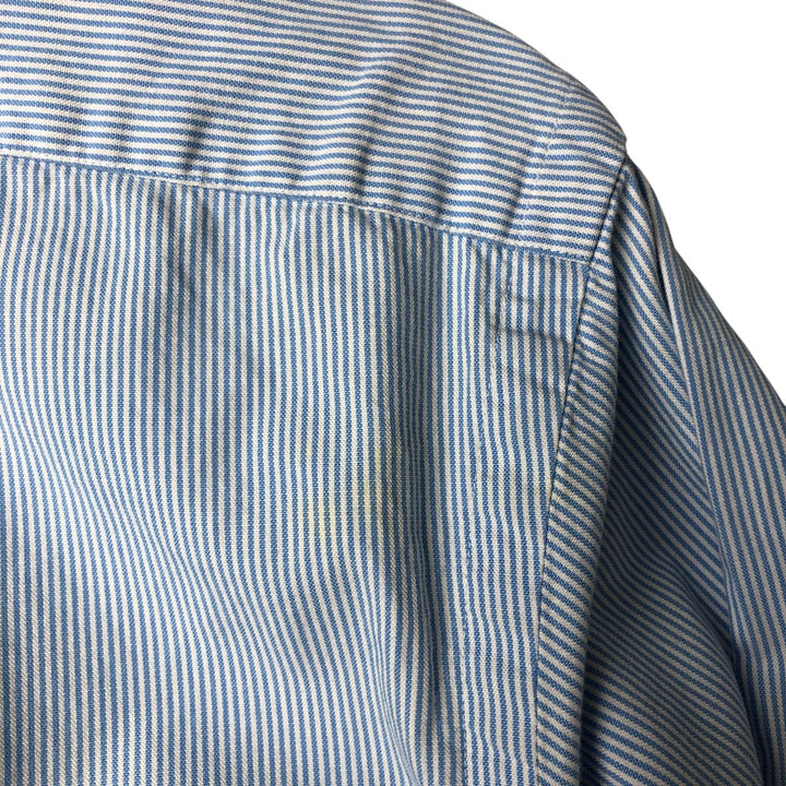 Ralph Lauren Classic Fit Long Sleeve Button Down Striped Shirt Men's M cotton Blue type light blue Vintage Second Hand