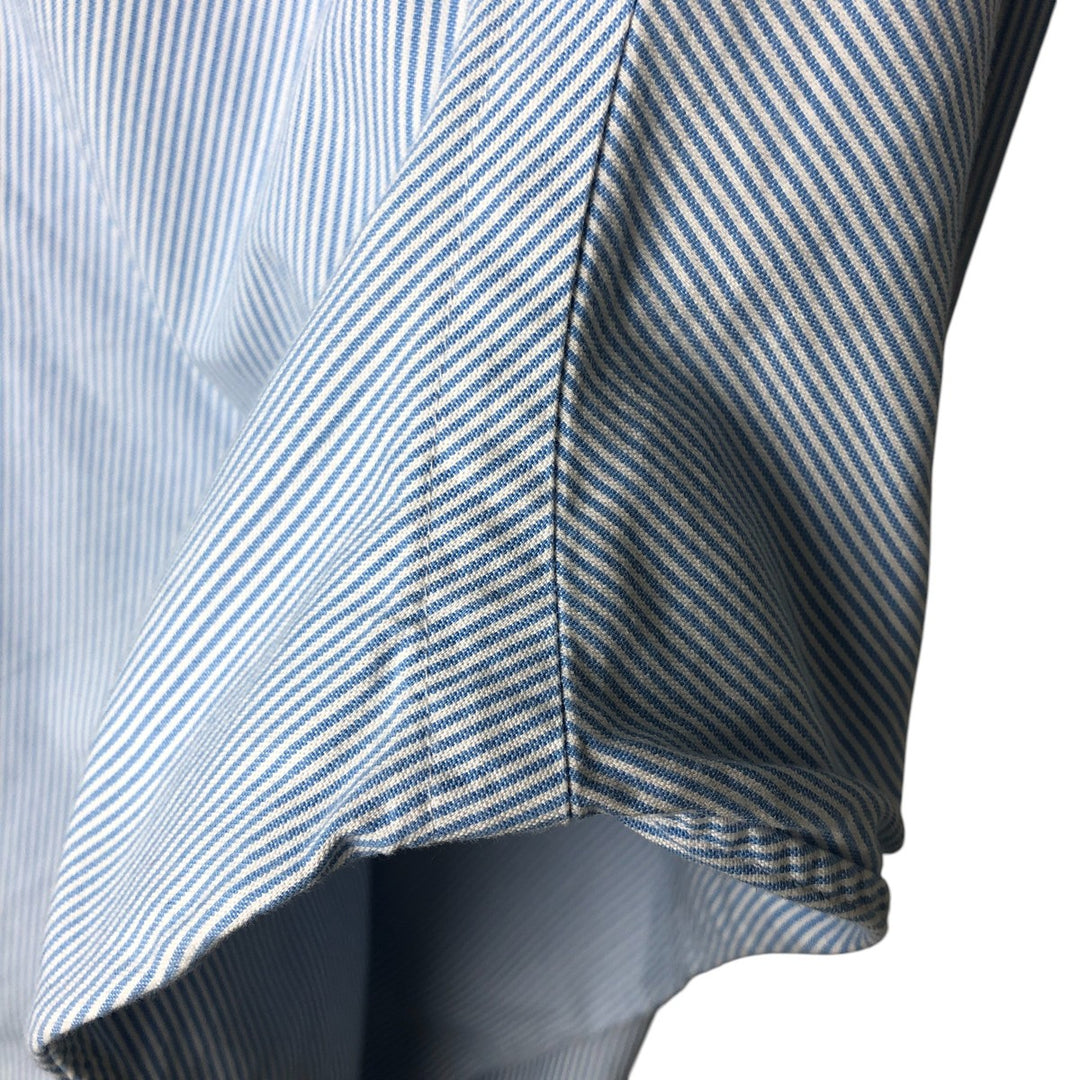 Ralph Lauren Classic Fit Long Sleeve Button Down Striped Shirt Men's M cotton Blue type light blue Vintage Second Hand