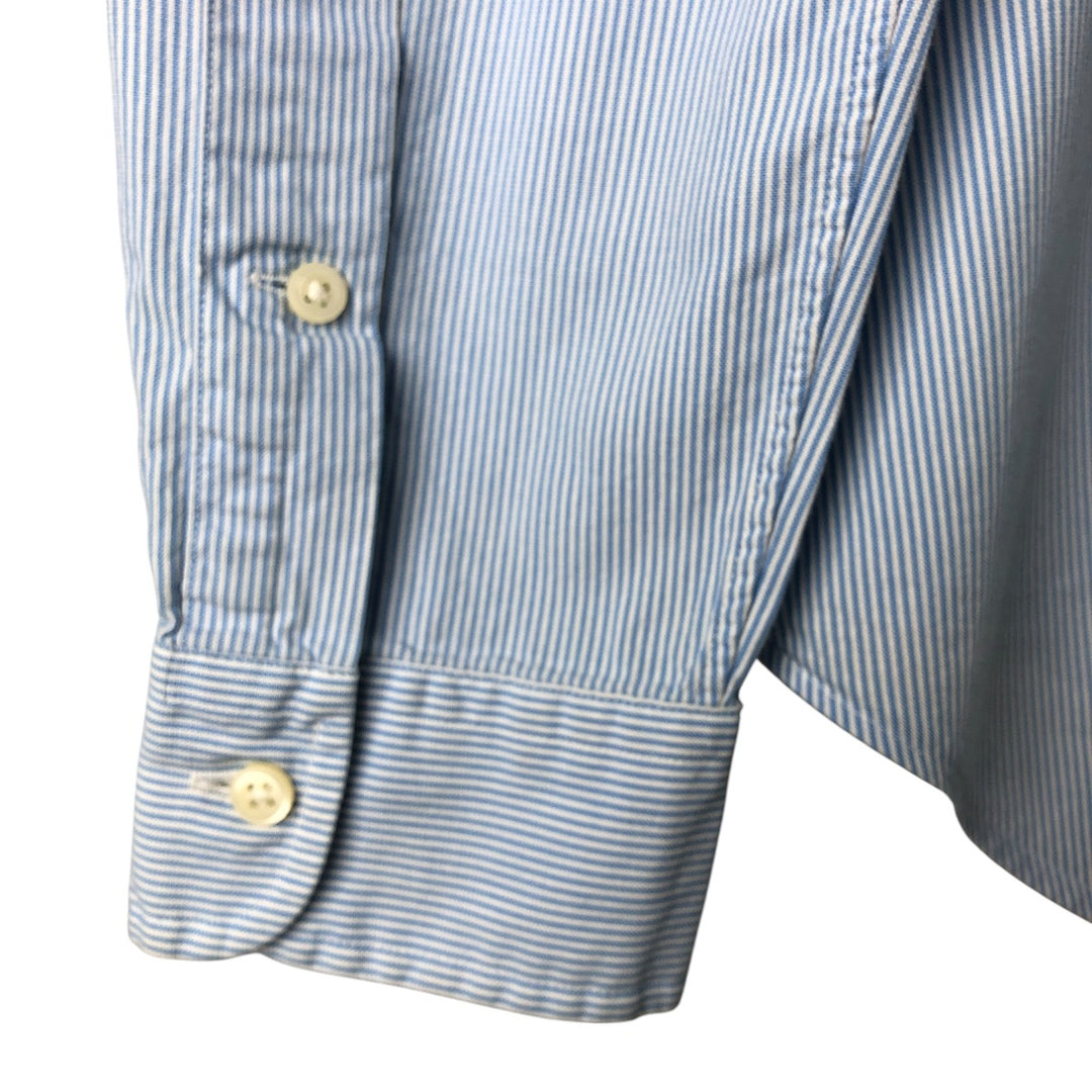 Ralph Lauren Classic Fit Long Sleeve Button Down Striped Shirt Men's M cotton Blue type light blue Vintage Second Hand